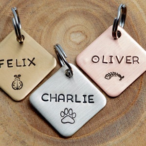 Pick your Design Pet ID Tag - Small Cat or dog Tag - 25/32" (20 mm) pick your color Pet ID Tag - Personalized Cat ID Tag - Custom Pet Tag