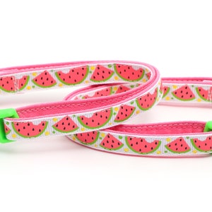 Summer Cat Collar Sweet Pink Watermelon on White Breakaway Safety B32D20 image 6