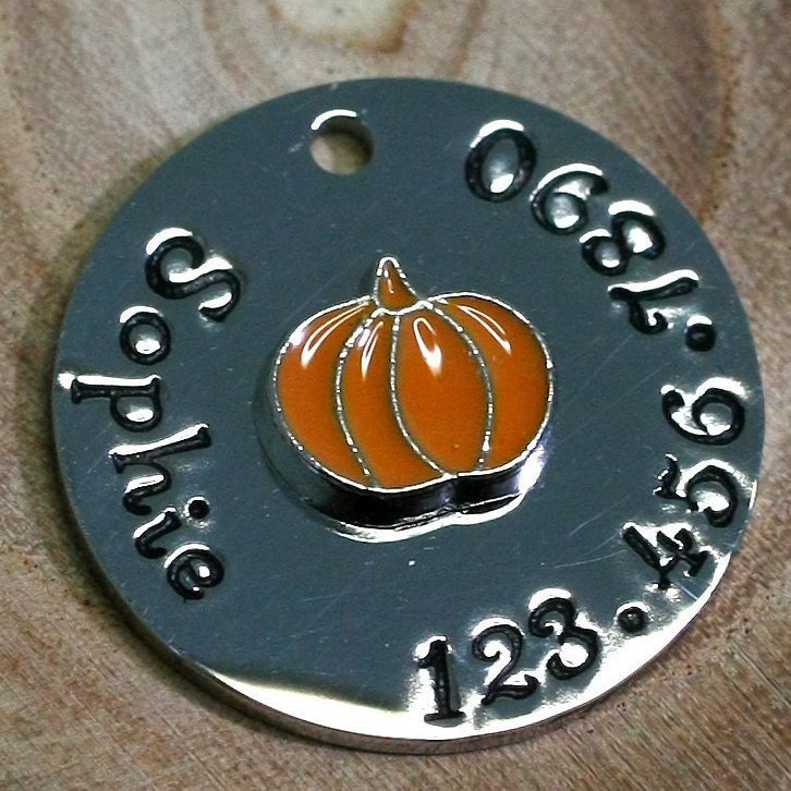 pumpkin dog tag