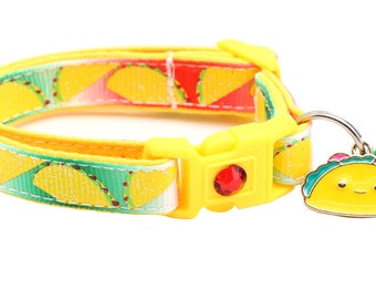 Taco Cat Collar - Tacos on Mexico - Breakaway Safety - B118D239