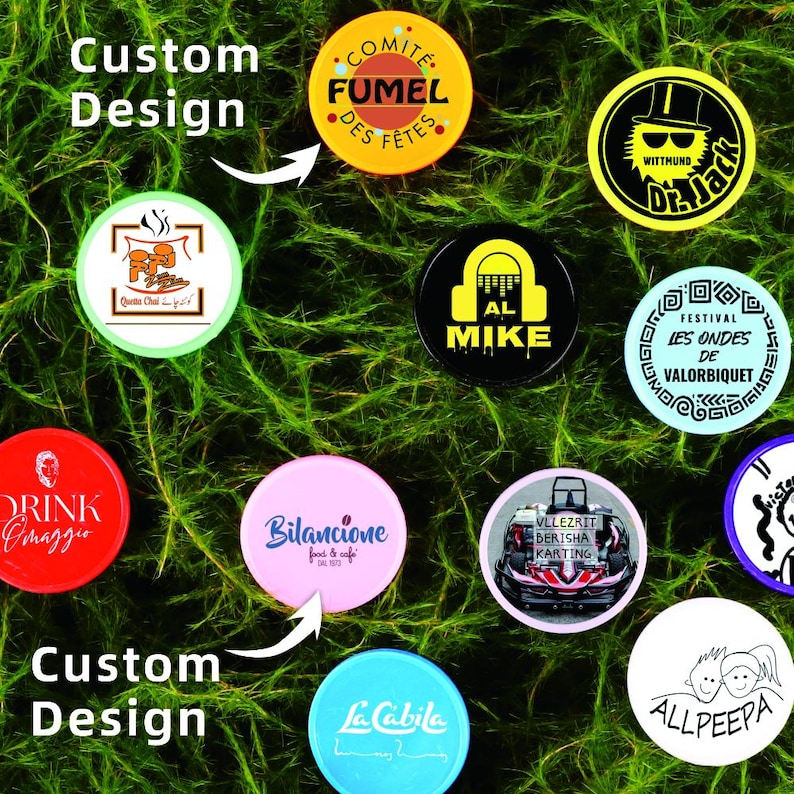 Custom Full Color Plastic Tokens: 25mm Bingo Chips, Personalized Design ...