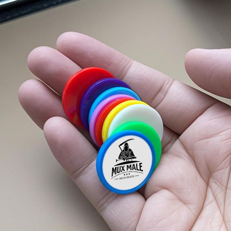 Custom Full Color Plastic Tokens: 25mm Bingo Chips, Personalized Design ...