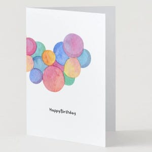 Biglietto di auguri Happy Birthday acquerello