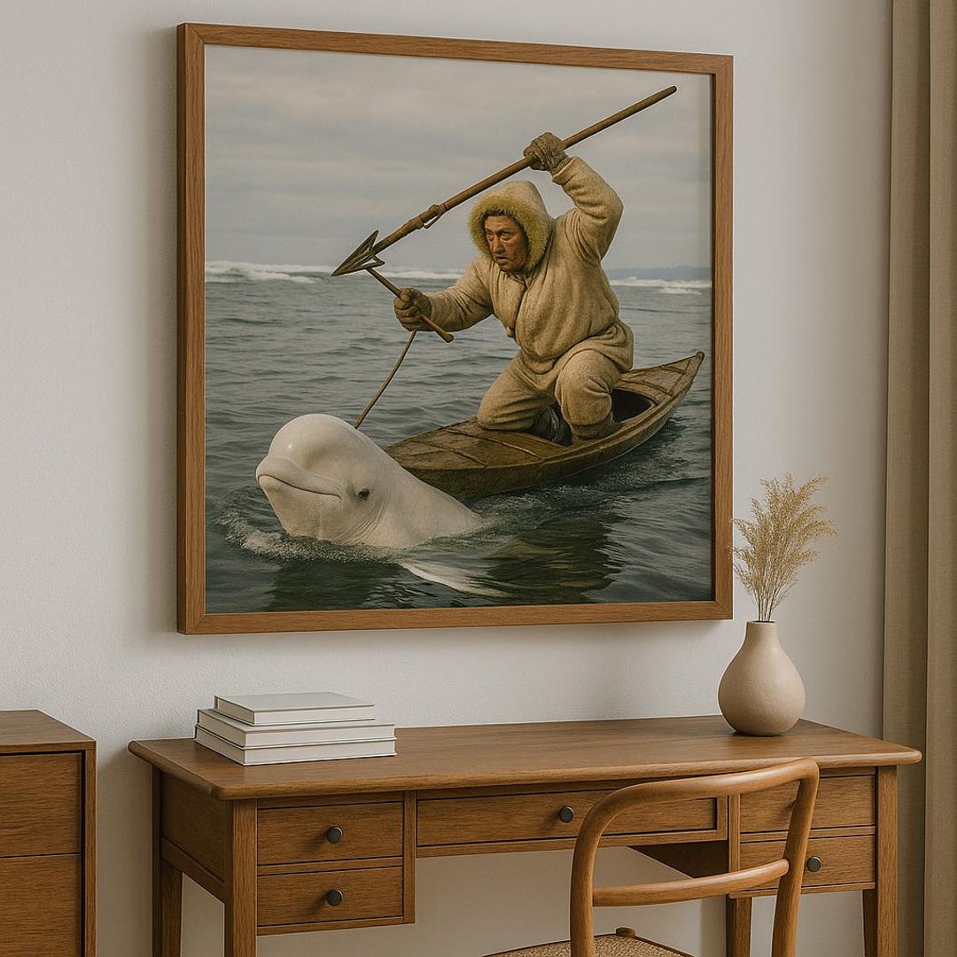 Inuit Hunter Beluga Whale Art: Arctic Indigenous Heritage Photography ...