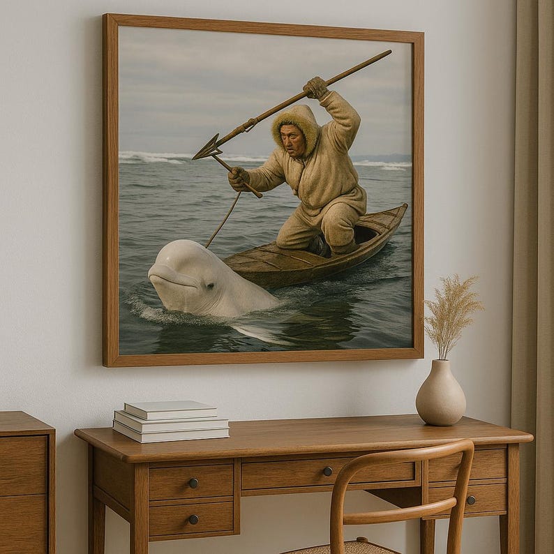 Inuit Hunter Beluga Whale Art: Arctic Indigenous Heritage Photography ...