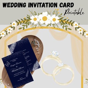 Conjunto de cartões de casamento em azul royal estrelado – tema elegante de céu noturno para casamentos e ocasiões especiais