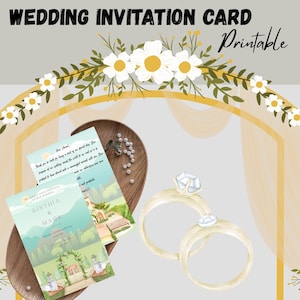 Biglietto di nozze rustico in stile fienile / Download digitale a tema fienile / Stampabile per matrimonio in stile country / Biglietto elettronico per matrimonio in stile fattoria