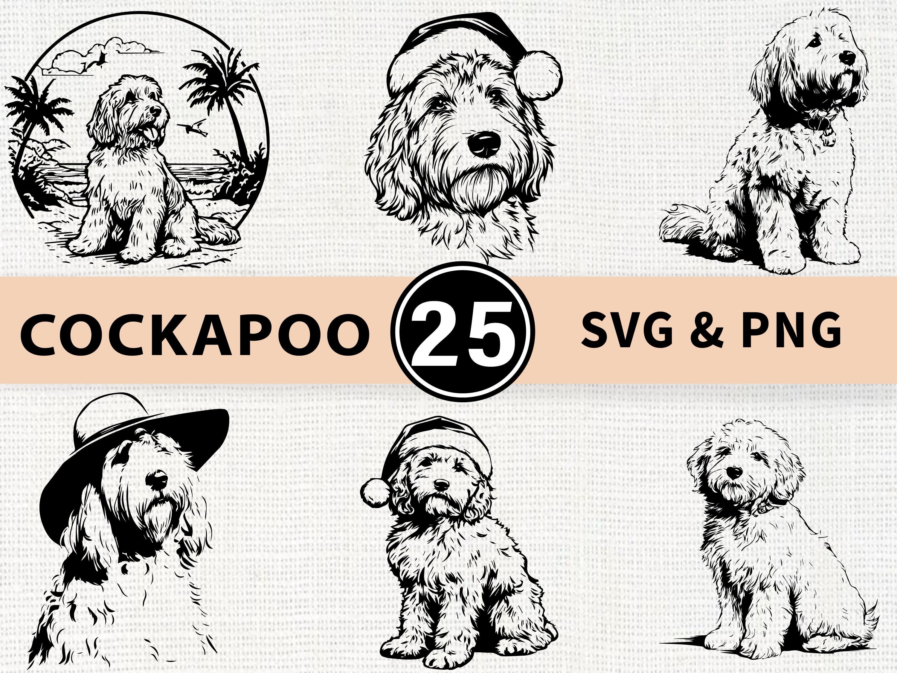 Cockapoo Dog Silhouette SVG Bundle | Cockapoo Puppy PNG Cricut - Etsy UK