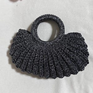 Glittery paper rope tassel bag