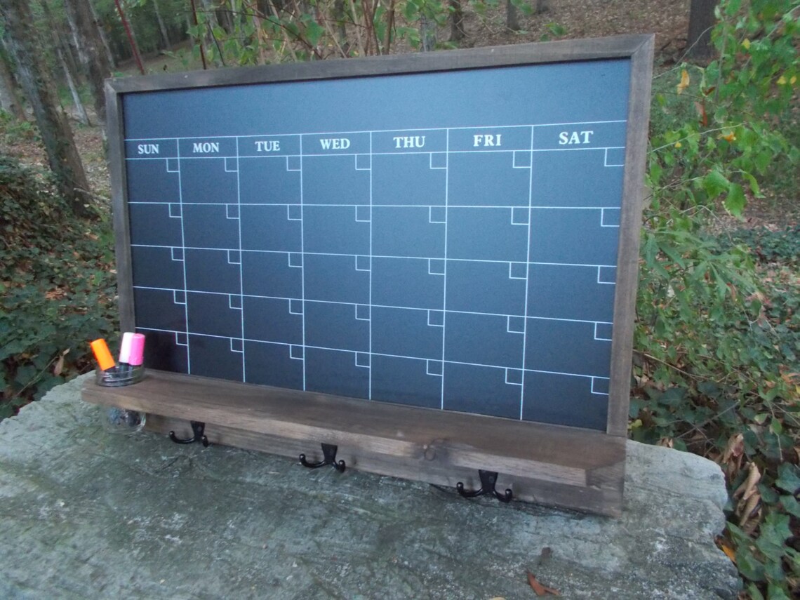 Large Chalkboard Calendar/ Message Board/office Decor/kitchen Etsy