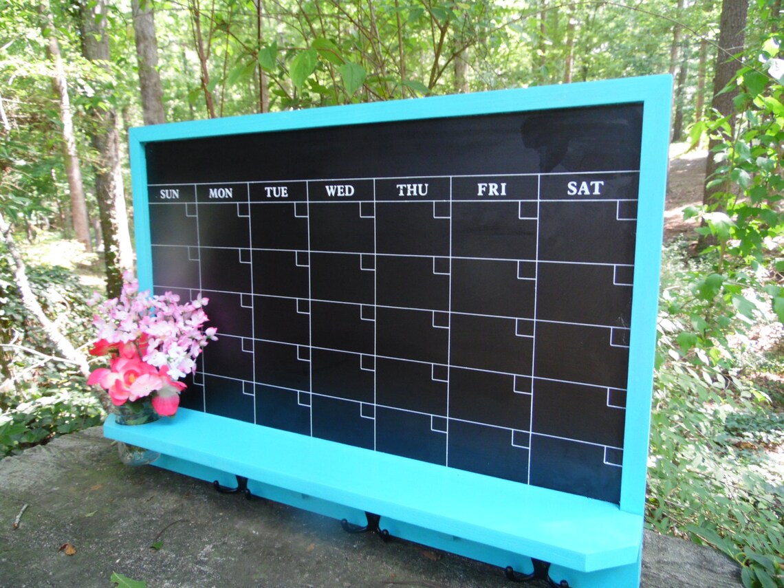 Large Chalkboard Calendar/ Message Board/office Decor/kitchen Etsy