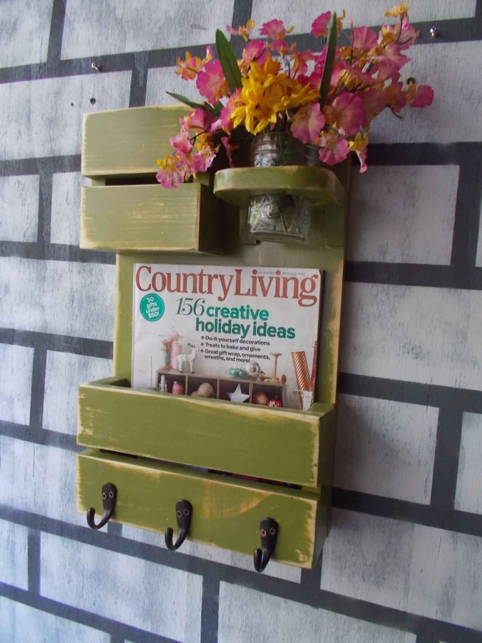Mailmagazine Holderkitchen Decoroffice Decormagazine Etsy
