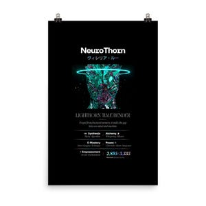 Futuristische personageposter van LightMagic Cadeau voor gamer zoon broer Collector Wall Art Print voor tiener slaapkamer kantoor of gaming-opstelling