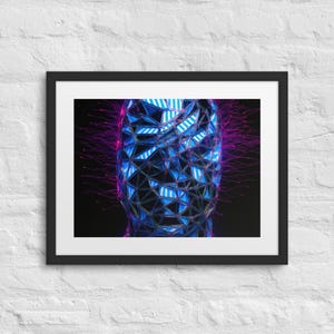 Decorazione da parete con cornice Cyberpunk per giocatori di LightMagic, regalo per figlio, papà, fratello, arredamento per ufficio o camera da letto per adolescenti con configurazione gaming.