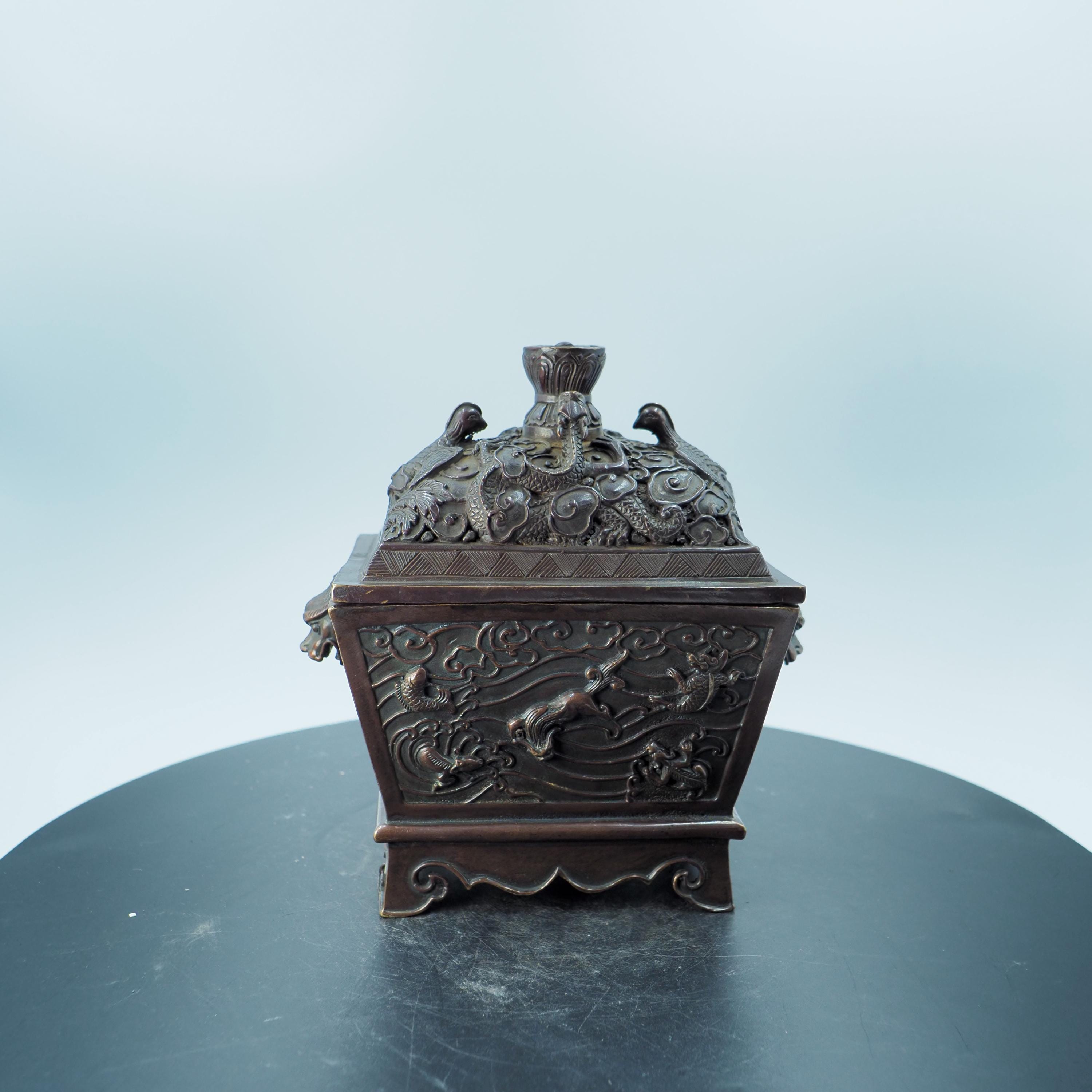 銅製香炉収納箱：四神獣図 - Etsy 日本