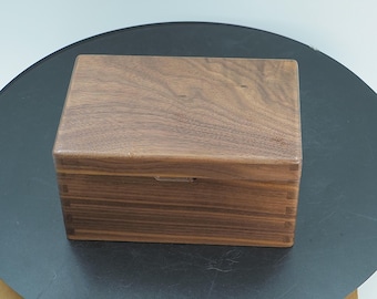Handcrafted Black Walnut Wooden Storage Box, Solid Wood Organizer, Minimalist Desk or Home Decor
