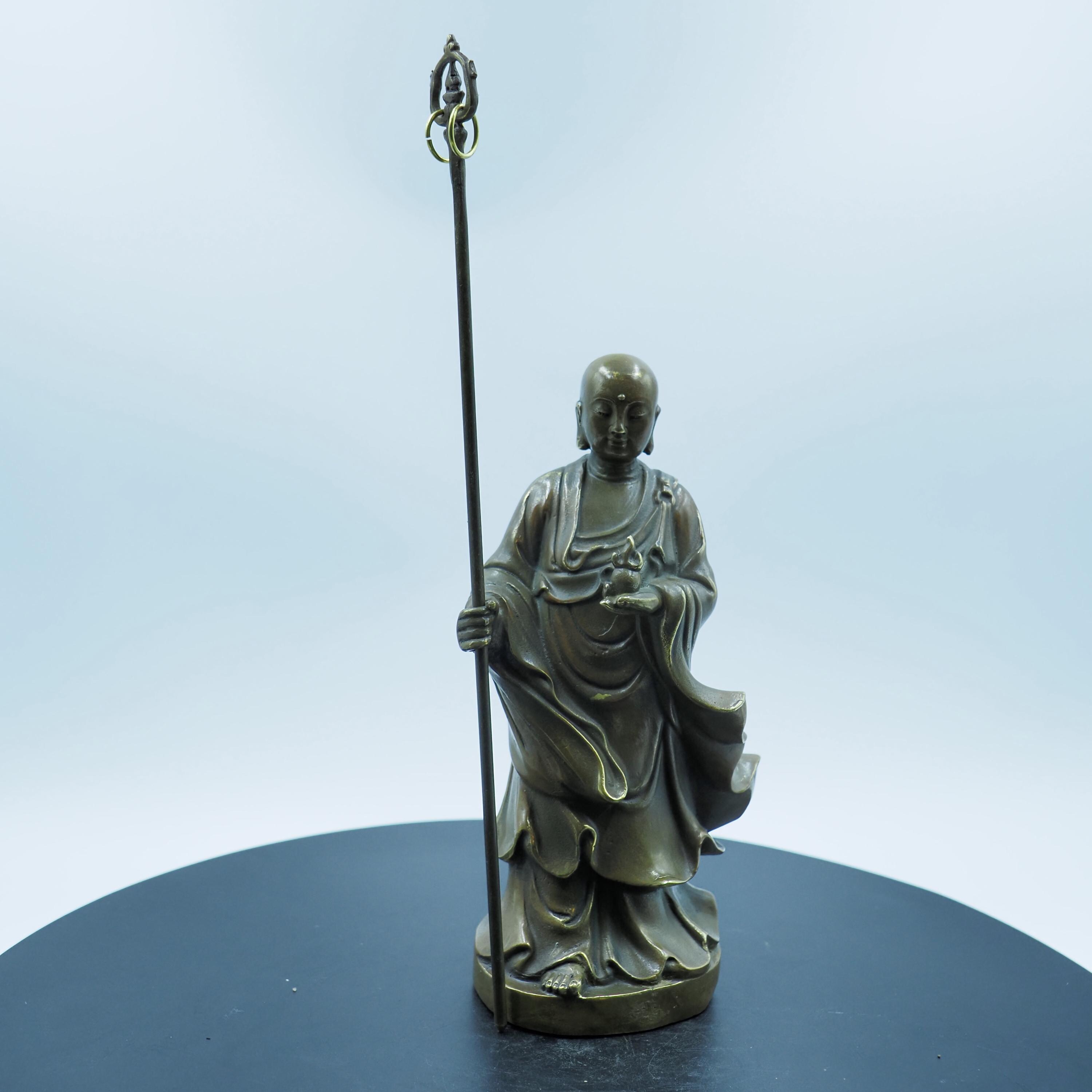 Pure Copper Ksitigarbha Bodhisattva Statue: Jiuhuashan Dizang Wang