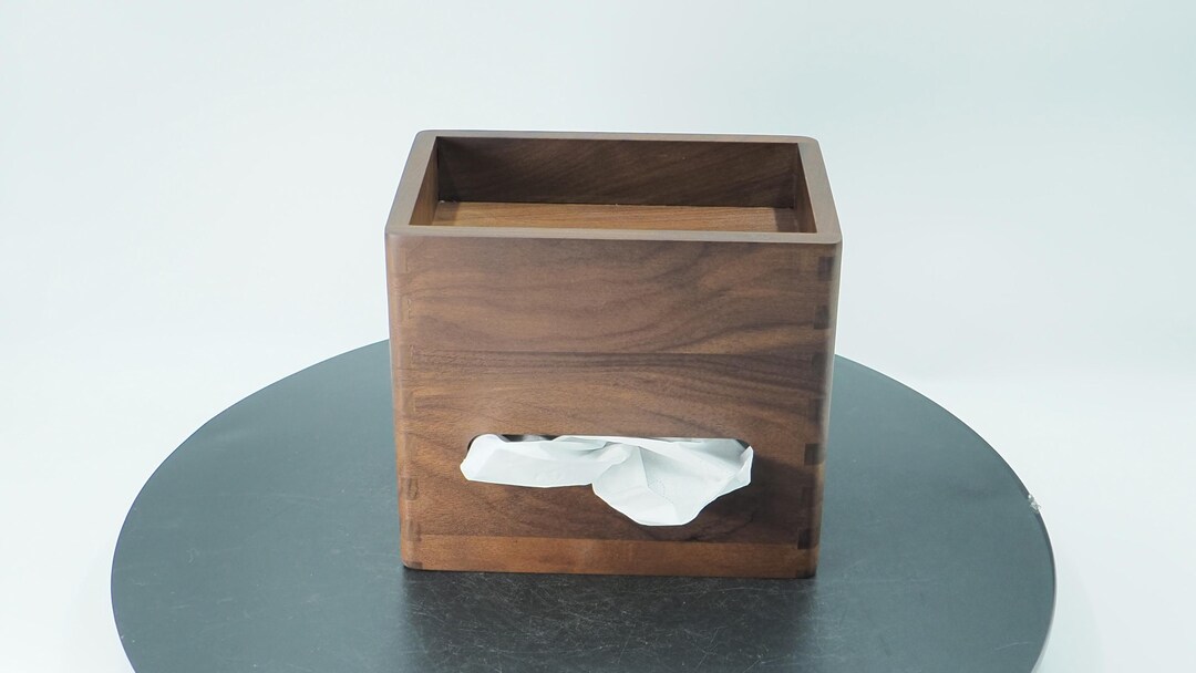 Walnut Tissue Box Handcrafted Solid Walnut Tissue Box | Luxury Wooden Tissue Holder for ...