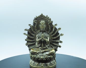 Reines Kupfer Tausend-Hand Guanyin Statue: Hausaltar Dekor
