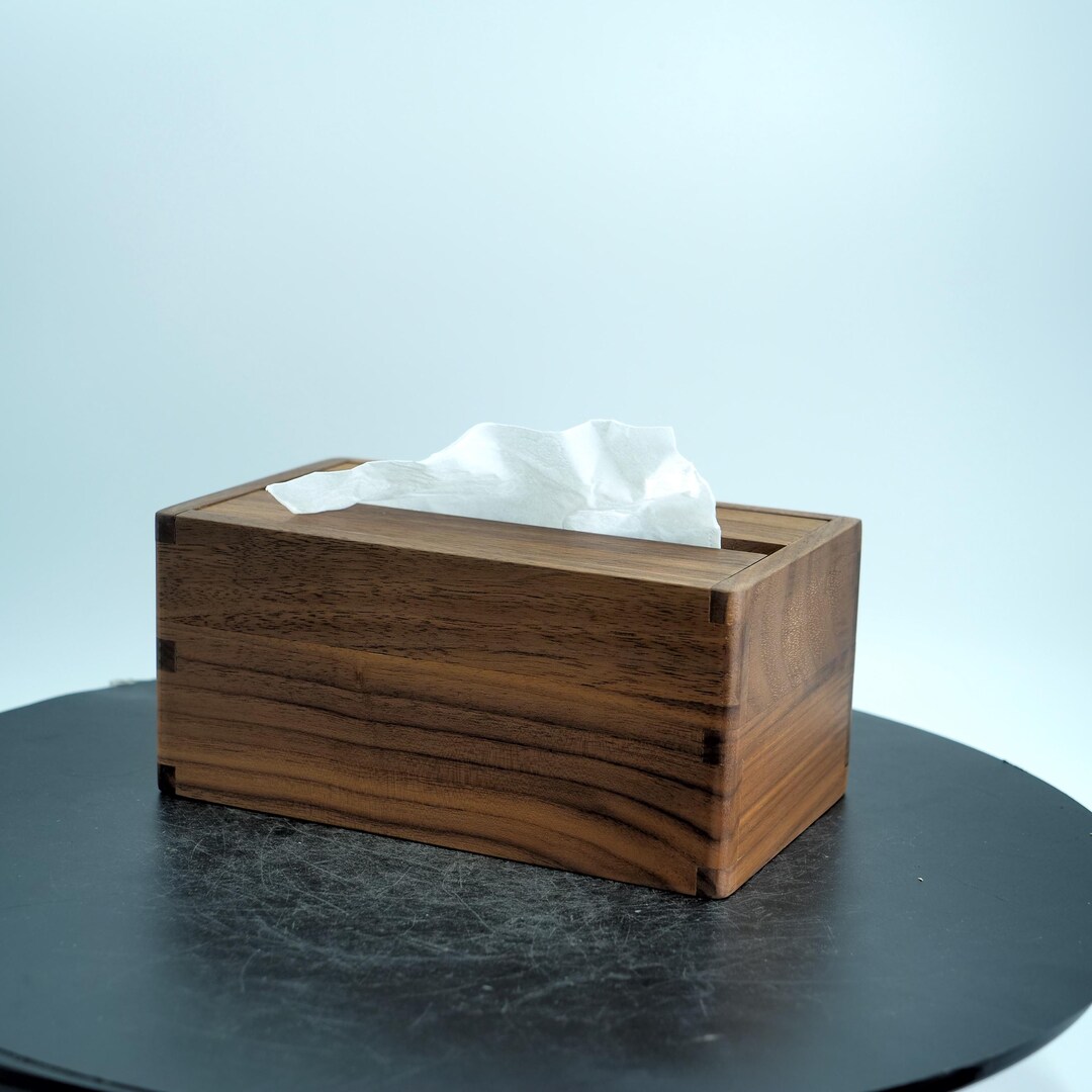 Walnut Tissue Box Handmade Solid Walnut Tissue Box Cover, Minimalist Wood Decor - Etsy