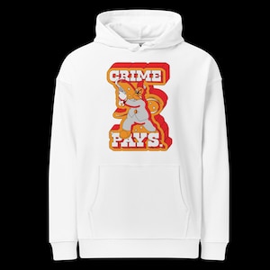 Crime Pays-hoodie (WIT)