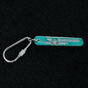 Keychain from Russian SU-34 Fighter Jet Shot Down over Kyiv 2022 – Real Aircraft Relic, Aviation & Military Gift