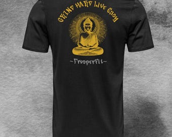 Maglietta Grind Hard Live Easy Fitted - Maglietta firmata ProsperFit