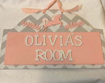 Personalized Room Sign for Girls.