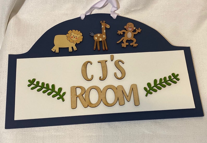 Personalized Room Sign for Boys image 1