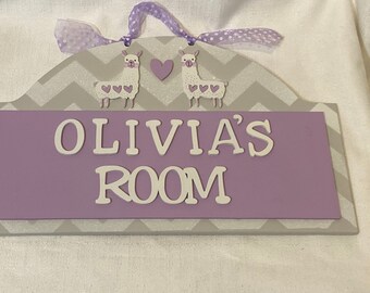 Personalized Room Sign for Girls.