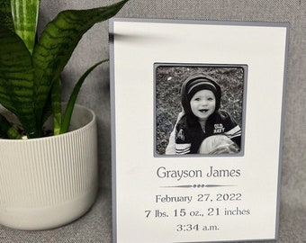 Personalized birth Information frame for Boys and Girls.