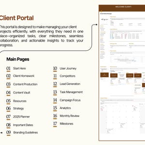 Notion Client Portal Template, Social Media Manager Portal, Client Onboarding Notion Template, Instagram Notion Portal