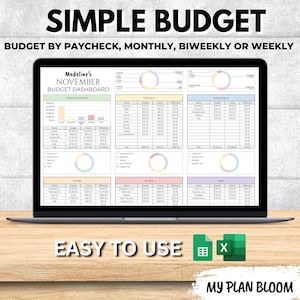 Budget Planner Google Sheet Financial Planner Beginners Paycheck Budget Template Simple Weekly Biweekly Budgeting Monthly Budget Spreadsheet