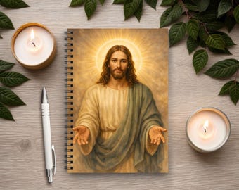 Jesus Christ Spiral Notebook • Lined Christian Prayer Journal ...