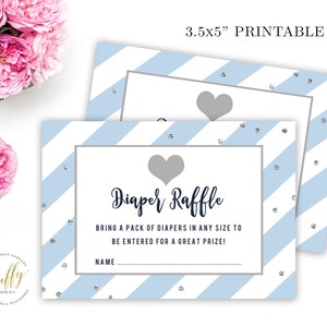 Diaper Raffle Insert Card, Diaper Raffle Ticket, Diaper Raffle Insert, Baby Shower Raffle, Diaper Raffle Printable, INSTANT DOWNLOAD, 3.5x5