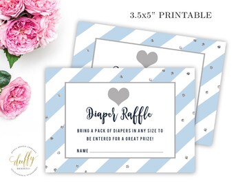 Diaper Raffle Insert Card, Diaper Raffle Ticket, Diaper Raffle Insert, Baby Shower Raffle, Diaper Raffle Printable, INSTANT DOWNLOAD, 3.5x5