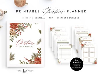 Printable Christmas Planner, Holiday Planner, Gift Budget Planner, Christmas Binder, Christmas Gift List, Christmas To Do List