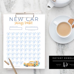 New Car Sinking Fund Tracker, New Car Savings Tracker printable, New Vehicle Savings Tracker, Down Payment Savings Tracker, PDF, ST001 image 9