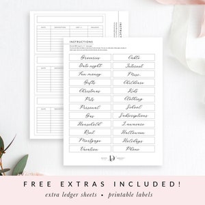 Floral Printable Cash Envelopes with Transaction Tracker, Cash Envelope System, Budget Envelopes Printable, Set of 5 INSTANT DOWNLOAD CE037 image 8