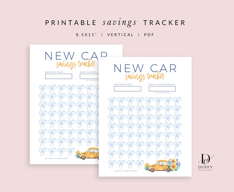 New Car Sinking Fund Tracker, New Car Savings Tracker printable, New Vehicle Savings Tracker, Down Payment Savings Tracker, PDF, ST001 image 8