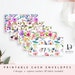 Floral Printable Cash Envelopes With Transaction Tracker, Cash Envelope ...