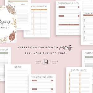 Thanksgiving Planner Inserts Printable, Holiday Planner, Thanksgiving Binder, Party Planner Bundle, Holiday Planner, PDF Instant Download image 8