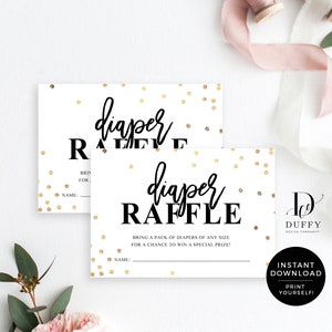 Diaper Raffle Ticket, Diaper Raffle Insert Card, Diaper Raffle Insert, Baby Shower Raffle, Diaper Raffle Printable, INSTANT DOWNLOAD, 3.5x5
