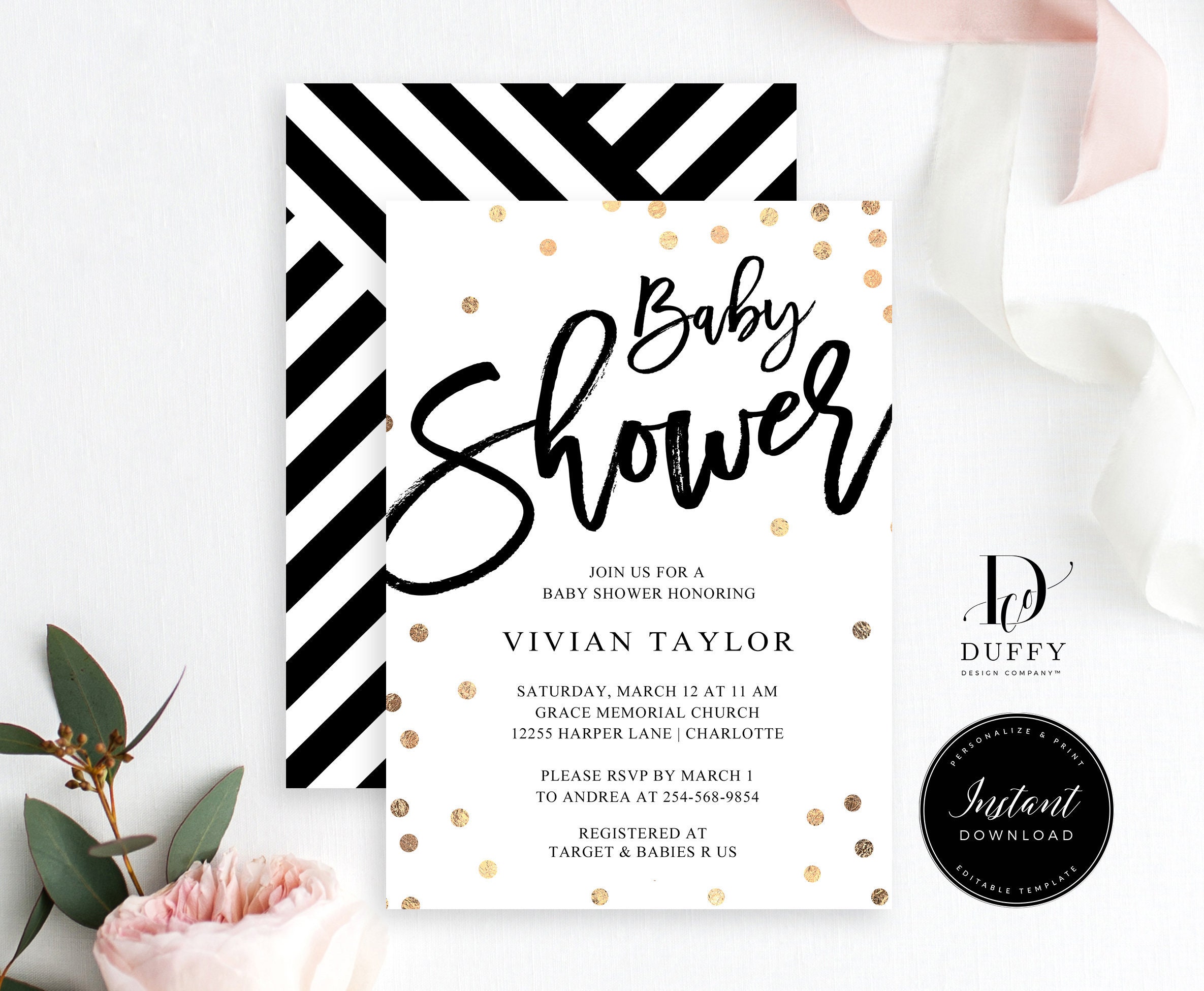 Leaves Editable Text Gender Neutral Printable INSTANT DOWNLOAD Fall Baby Shower Invitations Template Fall Foliage Couples Shower DIY