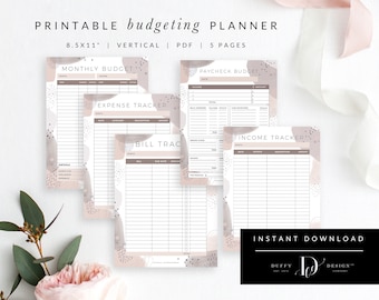 Paycheck Budget Worksheet Printable, Monthly Finance Planner, Zero Based Budget PDF
