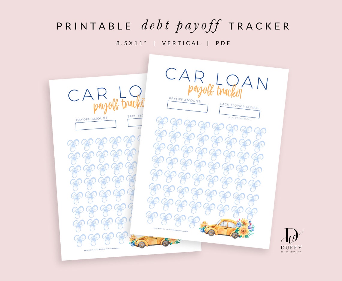 Car Loan Payoff Tracker Debt Payoff Calculator Budget Etsy
