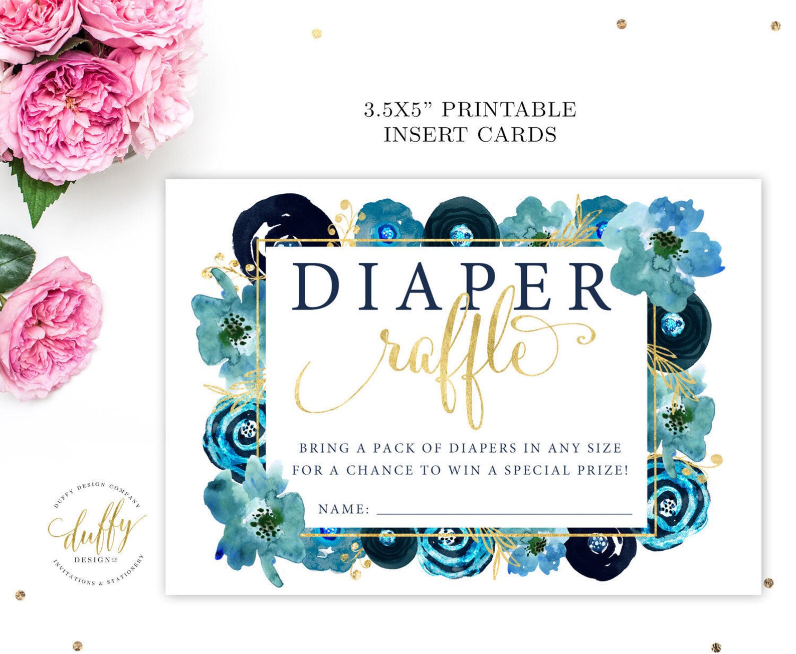 Diaper Raffle Ticket Diaper Raffle Insert Card Diaper Raffle | Etsy
