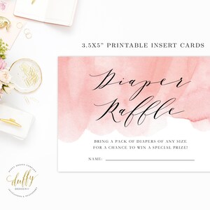 Diaper Raffle Insert Card, Diaper Raffle Ticket, Diaper Raffle Insert, Baby Shower Raffle, Diaper Raffle Printable, INSTANT DOWNLOAD, 3.5x5