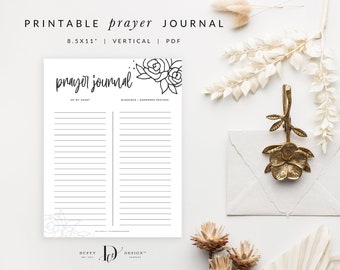 Printable Prayer Journal, Prayer List Printable, Bible Study Printables, Faith Journal, Bible Journaling, Daily Devotional Printable, PJ001