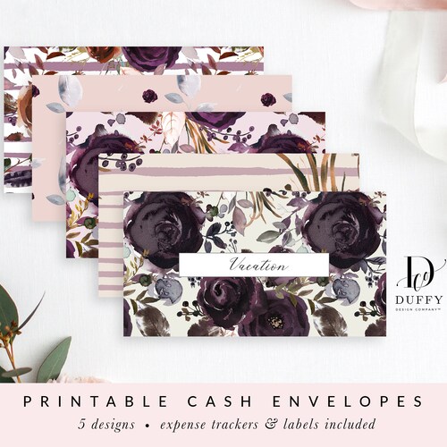 Cash Envelopes Set of 8 Printable Budget Envelopes Floral - Etsy